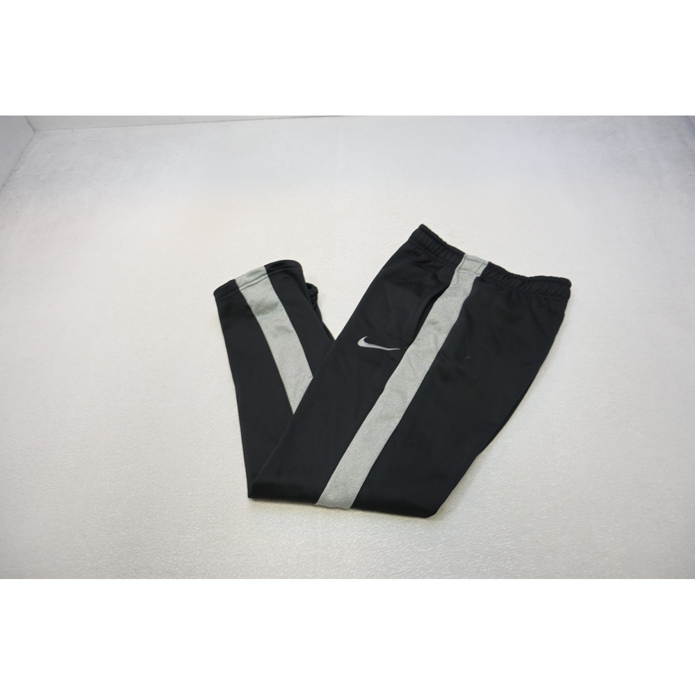 Nike Therma-FIT Sweatpants Mens Small Black Grey Stripe Active Joggers Excellent